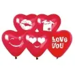 balony 10 serca gemar czerwone love mix 5 szt