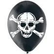 balony 11 czaszka czarne pastel 6 szt