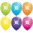 balony 11 liczba 10 qualatex pastel mix tropik 25 szt