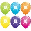 balony 11 liczba 10 qualatex pastel mix tropik 6 szt