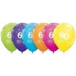 balony 11 liczba 60 qualatex pastel mix tropik 25 szt