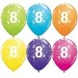 balony 11 liczba 8 qualatex pastel mix tropik 25 szt