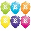 balony 11 liczba 8 qualatex pastel mix tropik 6 szt