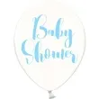 balony 12 baby shower niebieski strong crystal clear 6 szt