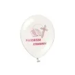 balony 12 i komunia sw belbal white pink 6 szt