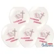 balony 12 i komunia sw strong white pink 50 szt