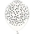 balony 12 kropki czarne strong crystal clear 50 szt
