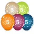 balony 12 liczba 5 belbal pastel mix 5 szt
