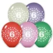balony 12 liczba 6 belbal pastel mix 5 szt