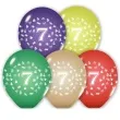 balony 12 liczba 7 belbal pastel mix 5 szt