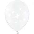balony 12 motylki biale strong crystal clear 50 szt