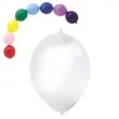 balony 12 pastel z lacznikiem globos biale 100 szt