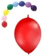 balony 12 pastel z lacznikiem globos czerwone 100 szt