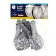 balony 12 platki sniegu srebrne 5 szt