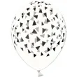 balony 12 trojkaty czarne strong crystal clear 6 szt