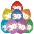 balony 12 urodziny 30 folat mix pastel 8 szt