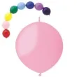balony 13 pastel z lacznikiem gemar rozowe 100 szt