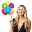 balony 13 urodziny mix qualatex 11 6 szt