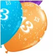 balony 13 urodziny mix qualatex 11 6 szt