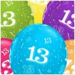 balony 13 urodziny mix qualatex 11 6 szt