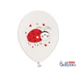 balony 14 biedronki pastel white 6 szt