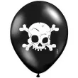 balony 14 czaszka czarne pastel 6 szt