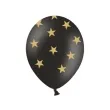 balony 14 gwiazdki zlote belbal pastel black 50 szt