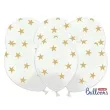 balony 14 gwiazdki zlote strong pastel pure white 6 szt