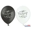 balony 14 happy birthday to you strong black white mix 50 szt