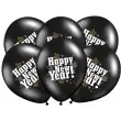 balony 14 happy new year belbal metalik black 6 szt