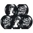 balony 14 hen night party czarne 50 szt