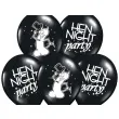 balony 14 hen night party czarne 6 szt