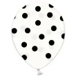 balony 14 kropki crystal clear black strong 50 szt
