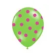 balony 14 kropki pastel apple green belbal 50 szt