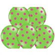 balony 14 kropki pastel apple green belbal 6 szt