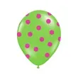 balony 14 kropki pastel apple green belbal 6 szt