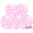 balony 14 kropki pastel baby pink strong 6 szt