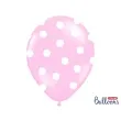 balony 14 kropki pastel baby pink strong 6 szt