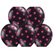 balony 14 kropki pastel black belbal 6 szt