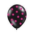 balony 14 kropki pastel black belbal 6 szt