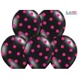 balony 14 kropki pastel black strong 6 szt