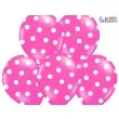 balony 14 kropki pastel hot pink strong 6 szt
