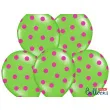 balony 14 kropki pastel lime green strong 6 szt