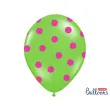 balony 14 kropki pastel lime green strong 6 szt