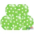 balony 14 kropki pastel lime green strong 6 szt