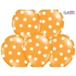 balony 14 kropki pastel middle orange strong 50 szt