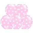 balony 14 kropki pastel pink belbal 6 szt