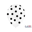 balony 14 kropki pastel pure white strong 50 szt