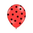 balony 14 kropki pastel red belbal 6 szt