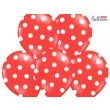 balony 14 kropki pastel red strong 50 szt